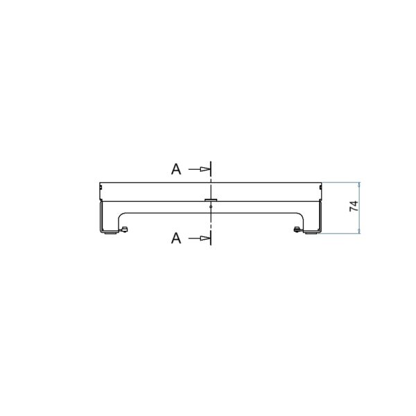 Produktbild UBD 324 205  -  Unterflur-Bodendose UBD 320 inkl. Blinddeckel mit Kante, geschlossen, und 20mm Vertiefung